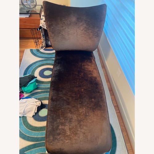 Used Theodores Dark Brown Velvet Chaise Lounge for sale on AptDeco