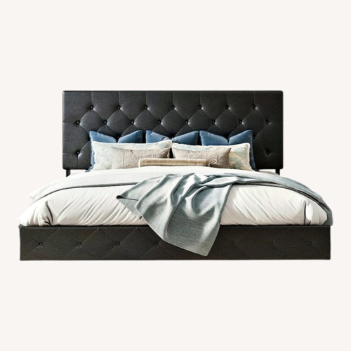 Used Wayfair Black Bed Frame Queen for sale on AptDeco