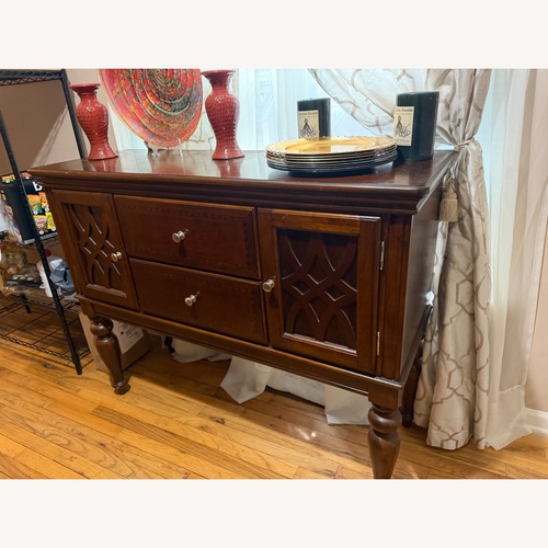 Used Dark Brown Wood Sideboard for sale on AptDeco