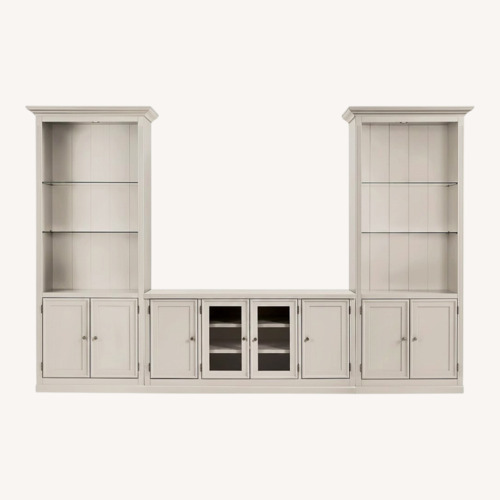 Used Ballard Designs Dark Gray 3-Piece Media Storage for sale on AptDeco
