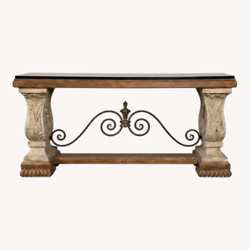 Used Italianate/Tuscan Style Carved Granite-Top Table for sale on AptDeco