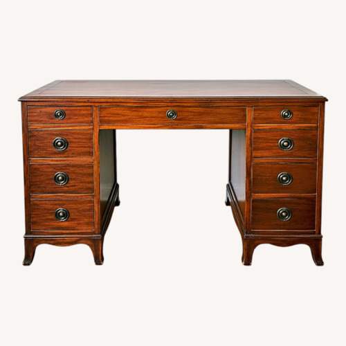 Used Classic 9-Drawer Wood Executive Desk for sale on AptDeco