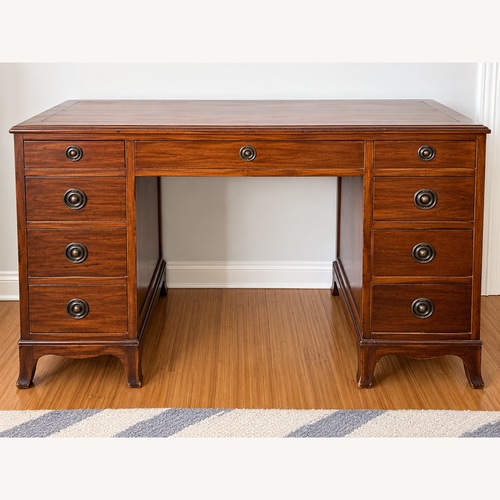 Used Classic 9-Drawer Wood Executive Desk for sale on AptDeco