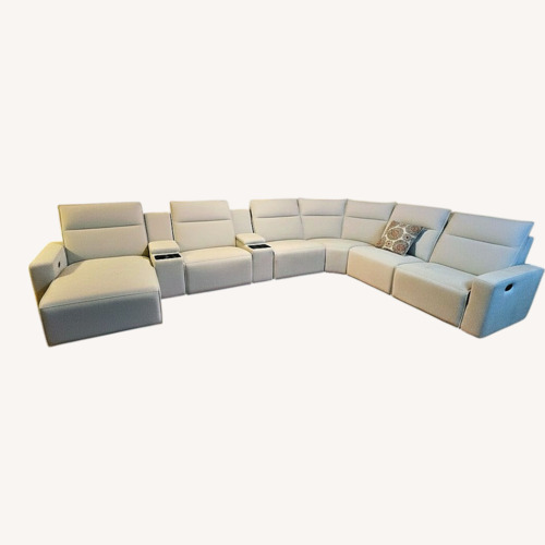 Used Rooms To Go Silver Fabric 3+ Piece Sectional for sale on AptDeco
