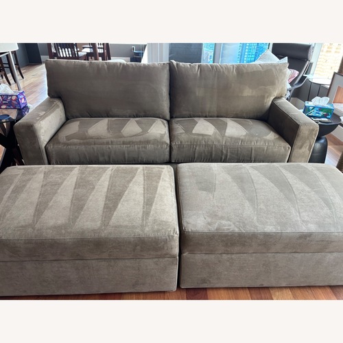 Used Crate & Barrel Axis Sofa & Ottomans for sale on AptDeco
