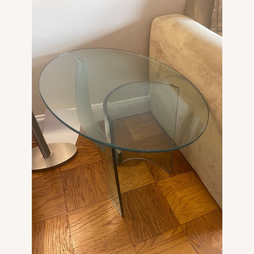 Used Transparent Glass Side Table for sale on AptDeco