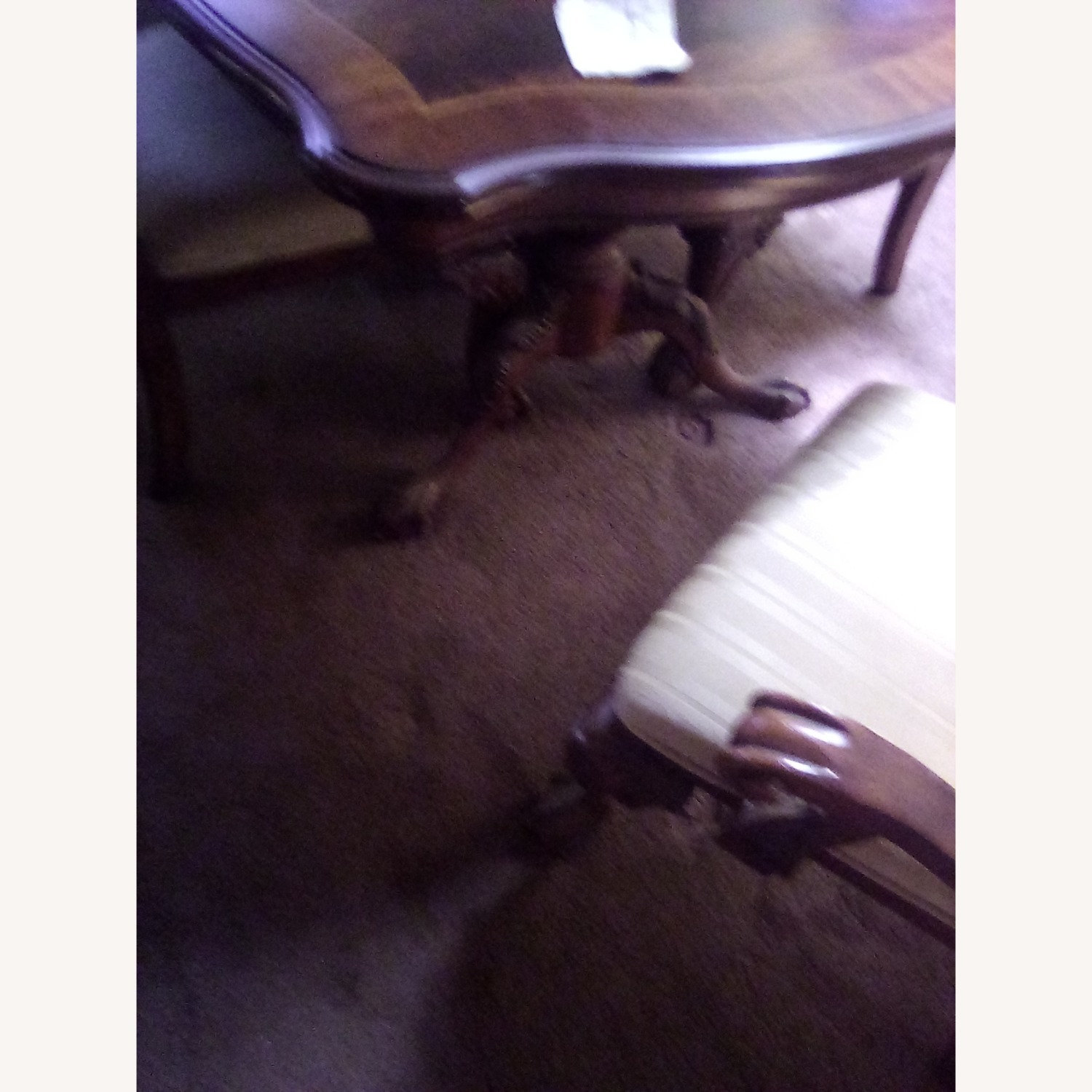 Dark Brown Wood Dining Table - image-3
