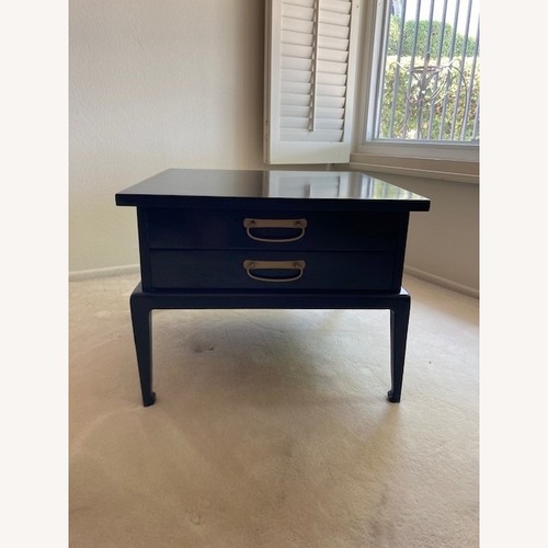 Used Vintage/Antique Black Wood Side Table for sale on AptDeco