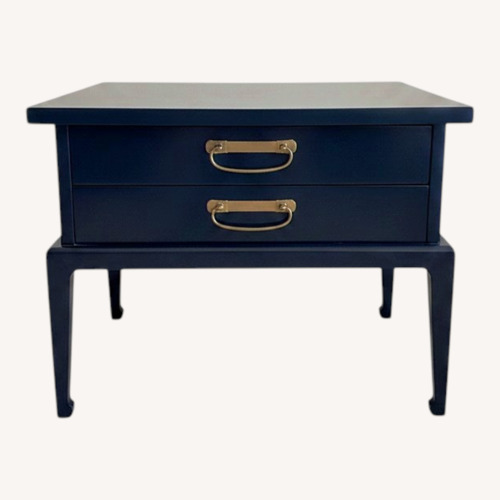 Used Vintage/Antique Black Wood Side Table for sale on AptDeco