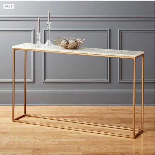 Used CB2 Iris White Agate Console Table for sale on AptDeco
