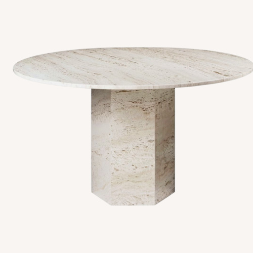 Used Design Within Reach Travertine Stone Table for sale on AptDeco