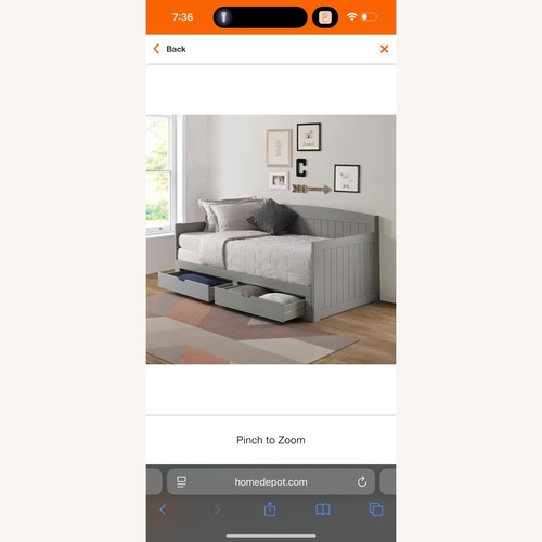 Used Home Depot Light Gray Daybed for sale on AptDeco