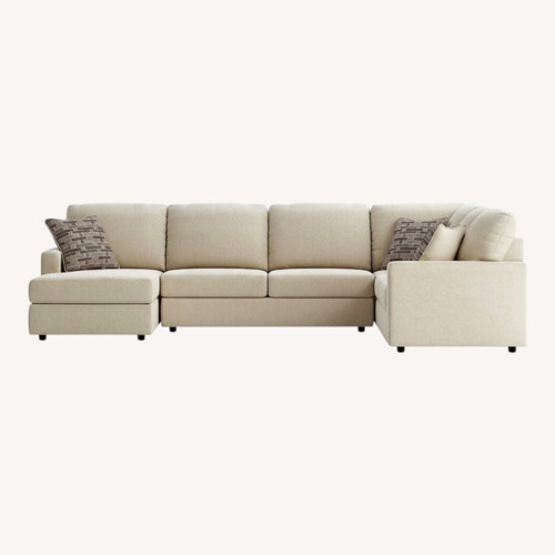 Used Ashley Furniture 3+ Piece Sectional (Color: Linen) for sale on AptDeco