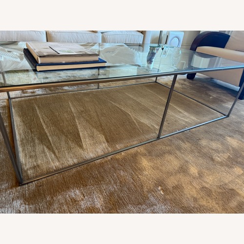 Used Custom Glass Coffee Table by Troy, New York for sale on AptDeco