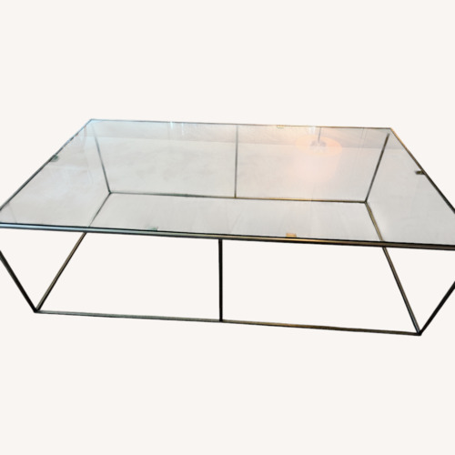 Used Custom Glass Coffee Table by Troy, New York for sale on AptDeco