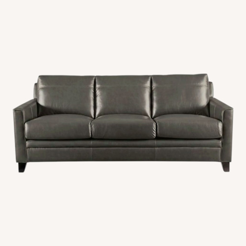 Used Chateau D'ax Dark Gray Leather 3+ Seater Sofa for sale on AptDeco