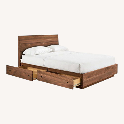 Used Room & Board Hudson King Storage Bed in White Oak for sale on AptDeco