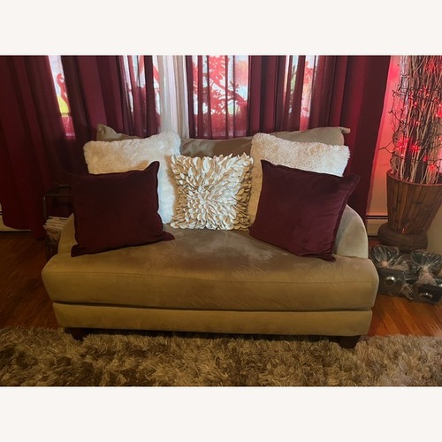 Used Light Brown Fabric 2 Seater Sofa for sale on AptDeco