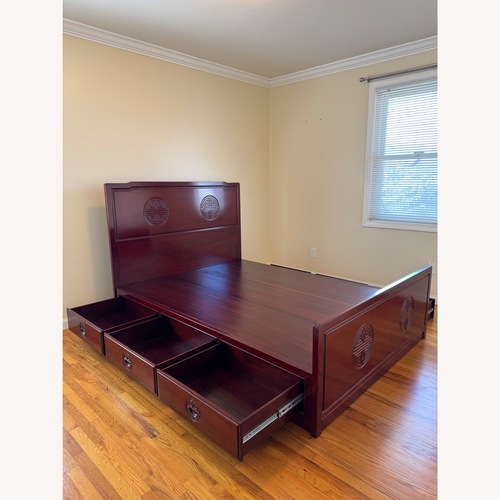 Used Chinese Antique Rosewood Queen Platform Bed for sale on AptDeco