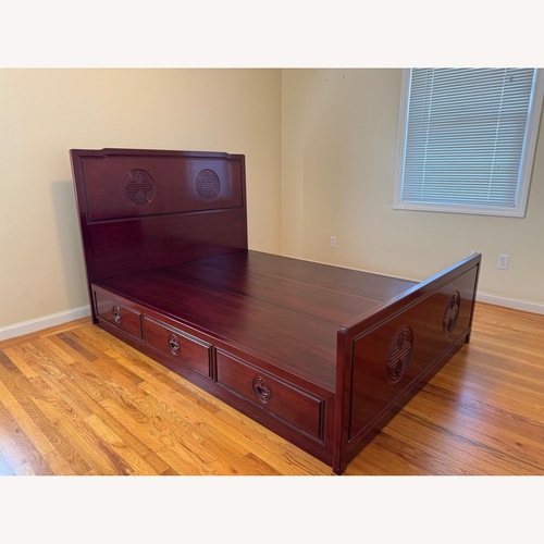 Used Chinese Antique Rosewood Queen Platform Bed for sale on AptDeco