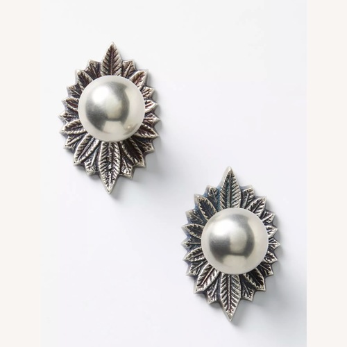 Used Anthropologie Silver Brass Demeter Feather Knobs for sale on AptDeco