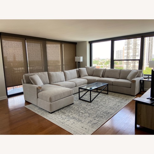 Used Macy's Radley 5-Pc. Fabric Chaise Sectional Sofa for sale on AptDeco