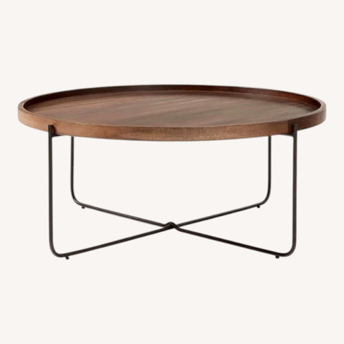 Used West Elm Willow Round Coffee Table 36" for sale on AptDeco