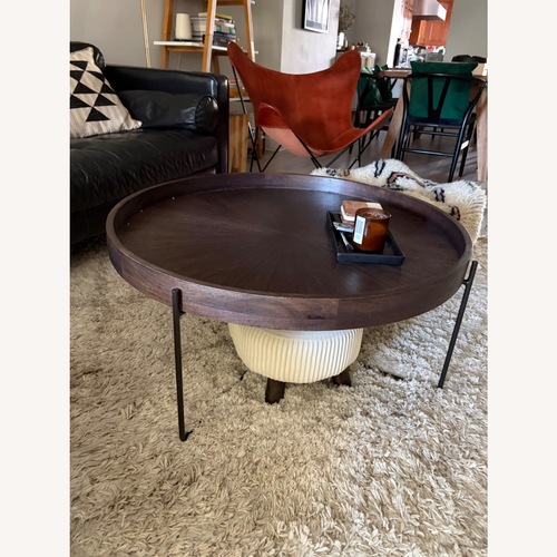 Used West Elm Willow Round Coffee Table 36" for sale on AptDeco