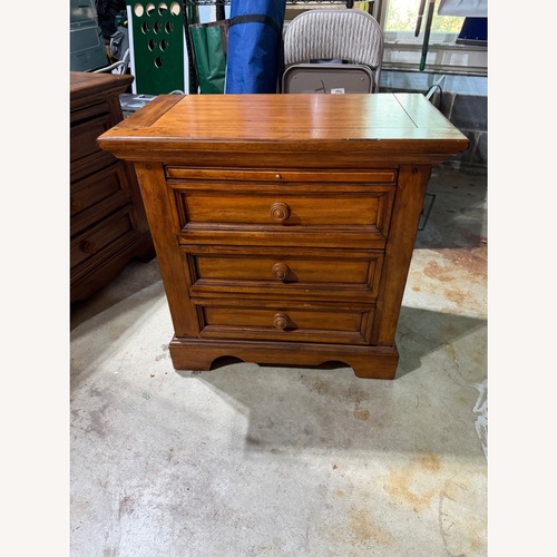 Used American Woodcrafters Light Brown Wood Nightstand for sale on AptDeco