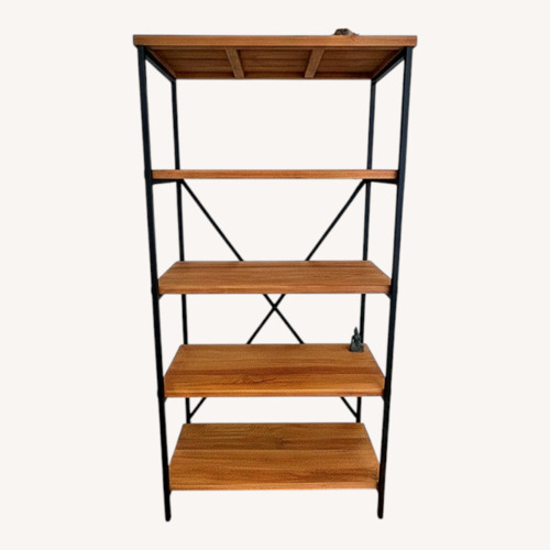 Used Natural Wood and Metal Bookcase for sale on AptDeco