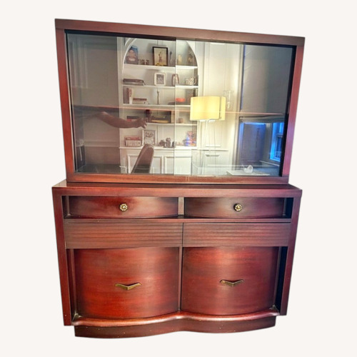 Used Vintage/Antique Finds Dark Brown Wood Sideboard for sale on AptDeco