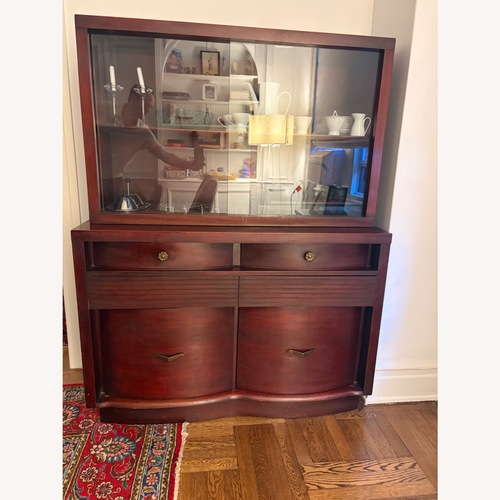 Used Vintage/Antique Finds Dark Brown Wood Sideboard for sale on AptDeco