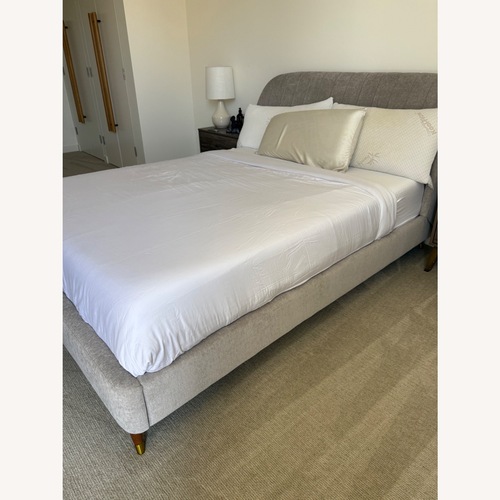 Used Castlery Light Gray Metal Queen Bed for sale on AptDeco