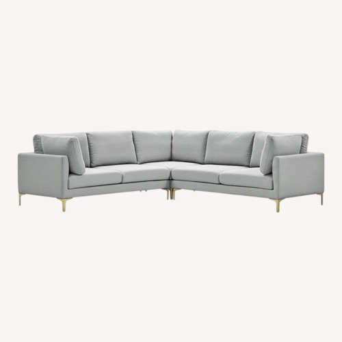 Used Castlery Light Gray Fabric 3+ Piece Sectional for sale on AptDeco
