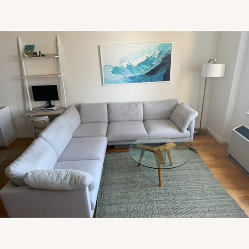 Used Castlery Light Gray Fabric 3+ Piece Sectional for sale on AptDeco