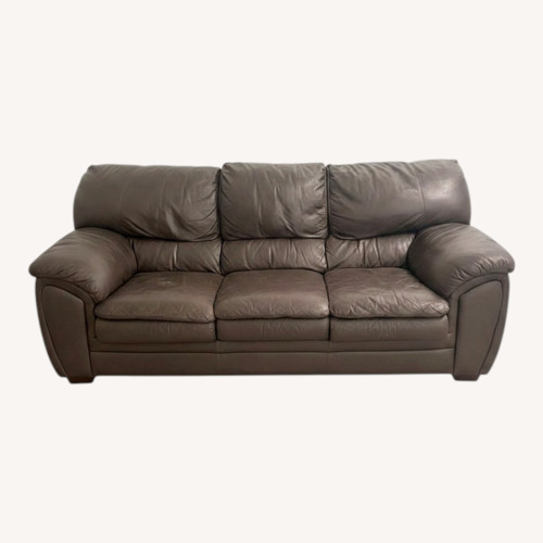 Used Brown Leather Sofa for sale on AptDeco