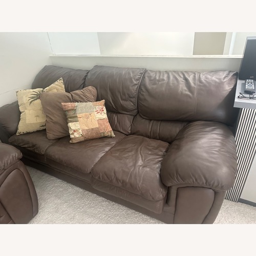 Used Brown Leather Sofa for sale on AptDeco