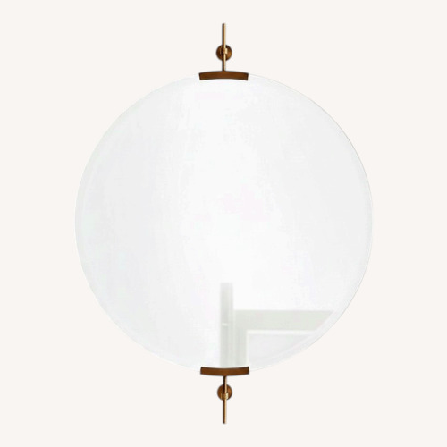 Used Pottery Barn Wexler 36” Round Wall Mirror for sale on AptDeco