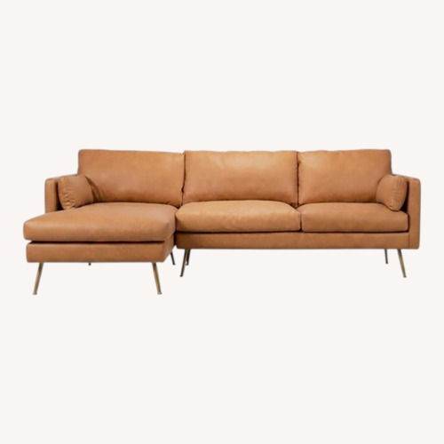 Used Albany Park Light Brown 2 Piece Sectional for sale on AptDeco
