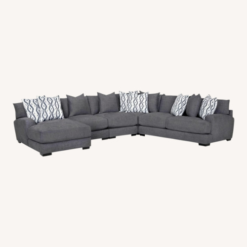 Used Raymour & Flanigan Dark Gray 3+ Piece Sectional for sale on AptDeco