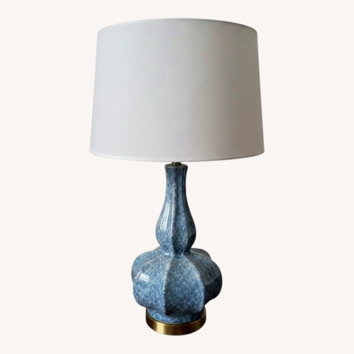 Used Light Blue Watercolor Lamp for sale on AptDeco