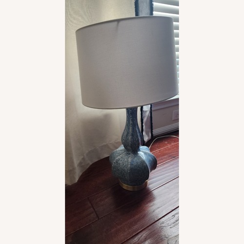 Used Light Blue Watercolor Lamp for sale on AptDeco