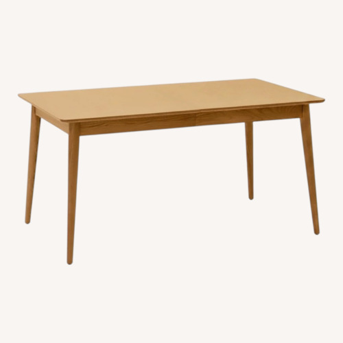 Used Burrow Light Brown Wood Dining Table for sale on AptDeco