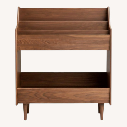 Used Symbol Dark Brown Record Stand for sale on AptDeco