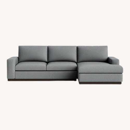 Used Joybird Light Gray Fabric 2 Piece Sectional for sale on AptDeco