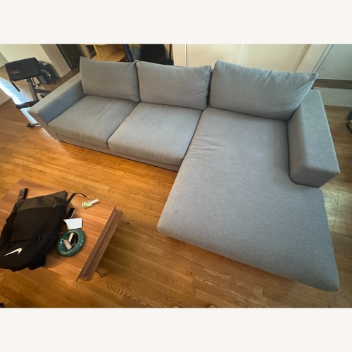 Used Joybird Light Gray Fabric 2 Piece Sectional for sale on AptDeco