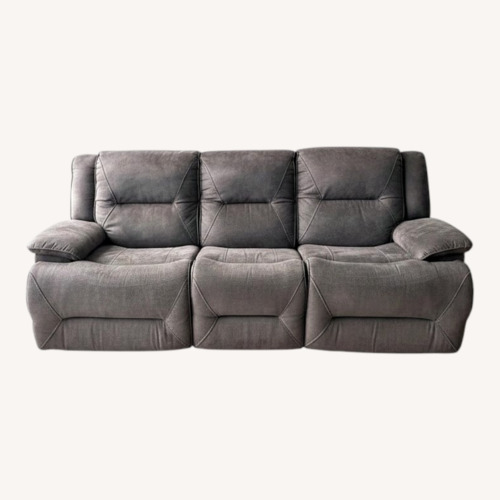 Used Bob's Discount Furniture Dark Gray 3 Electric  Recliner Sofa for sale on AptDeco