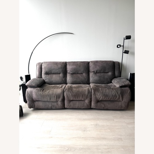 Used Bob's Discount Furniture Dark Gray 3 Electric  Recliner Sofa for sale on AptDeco