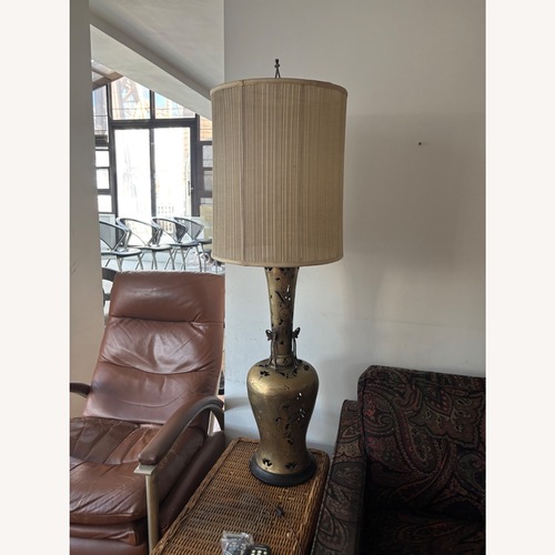 Used Vintage/Antique Silver Metal Table Lamp for sale on AptDeco