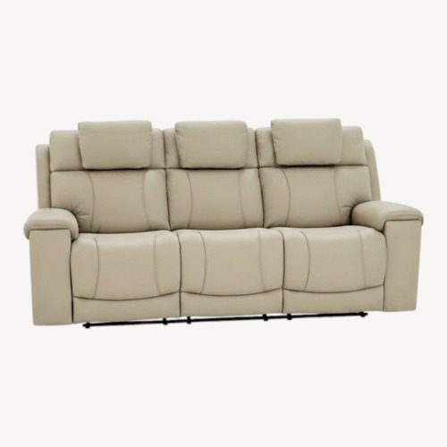 Used Bob's Discount Cream Recliner Leather for sale on AptDeco